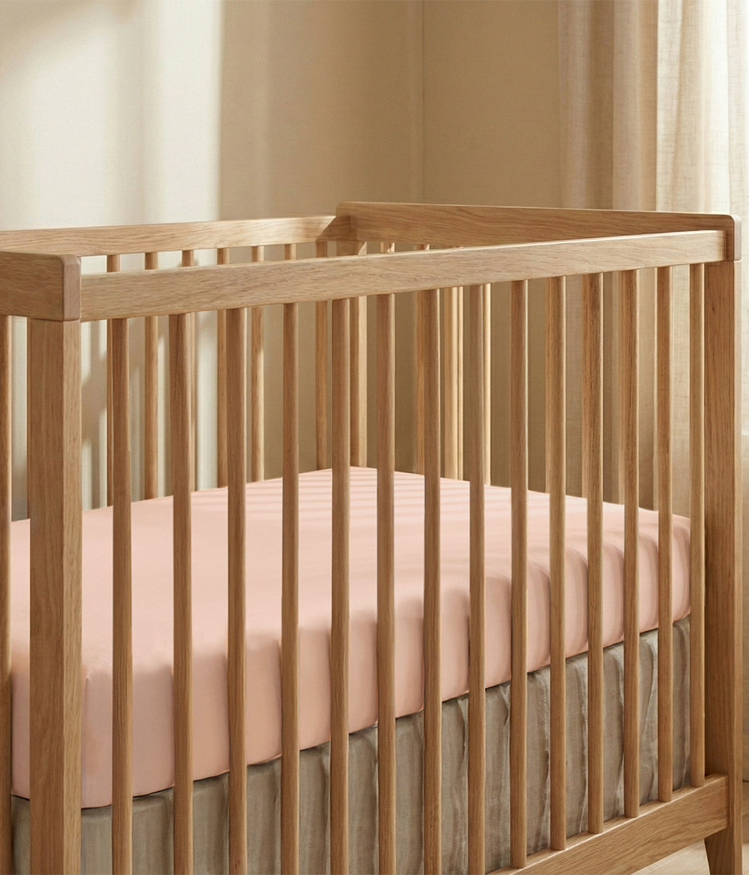 HushDry™ 2-in-1 Waterproof Fitted Crib Sheet Viscose from Bamboo Blush