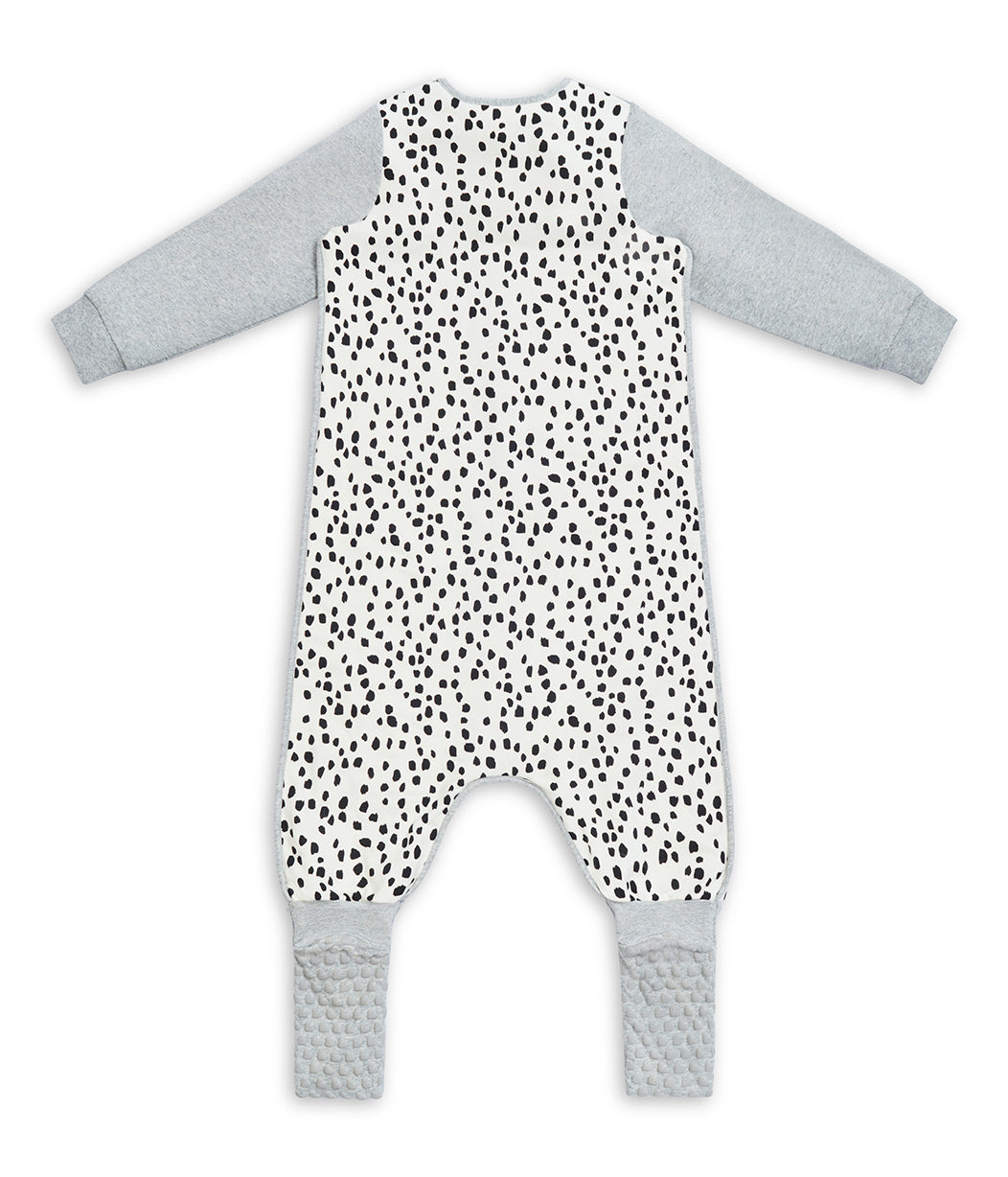 Sleep Suit Long Sleeve 1.0 TOG (68-75°F) White Animal Organic Cotton Fleece