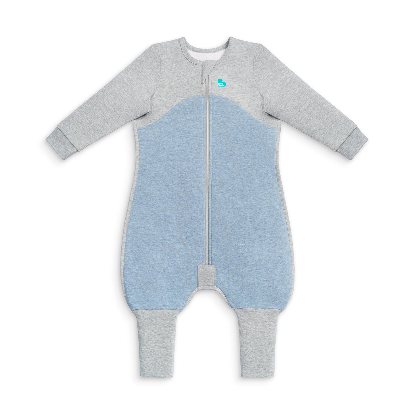 Sleep Suit Long Sleeve Mild Organic Dusty Blue