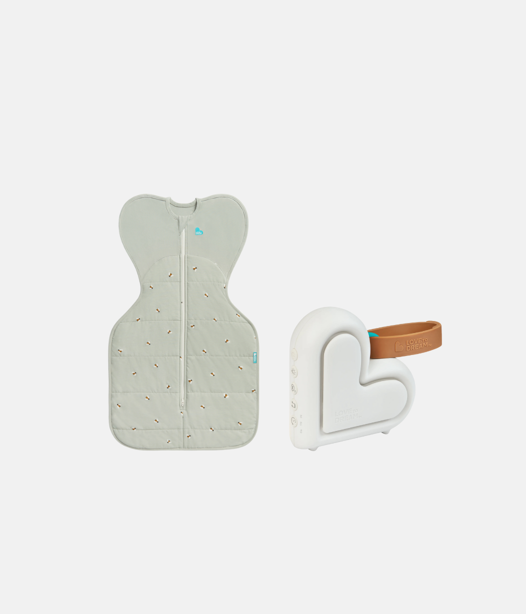 Sleep Machine Swaddle Up Starter Bundle | 2.5 TOG | Olive Bees