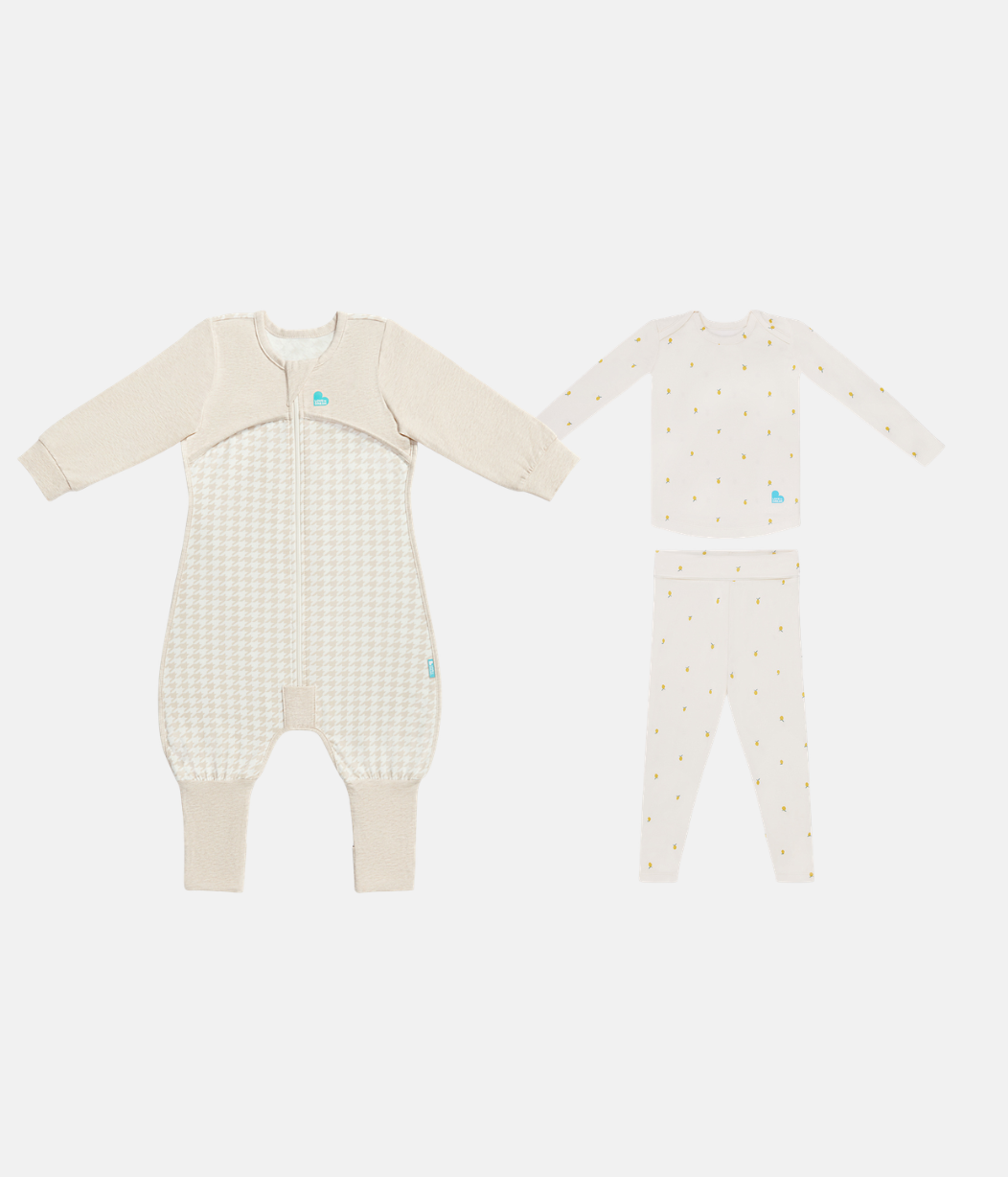Sleep Suit & Pajama Bundle | 1.0 TOG | Houndstooth | Lemons