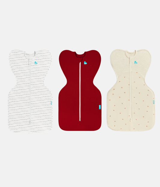 Swaddle Up Starter Bundle | 1.0 | 1.5 TOG | White | Maroon | Oatmeal Twigs