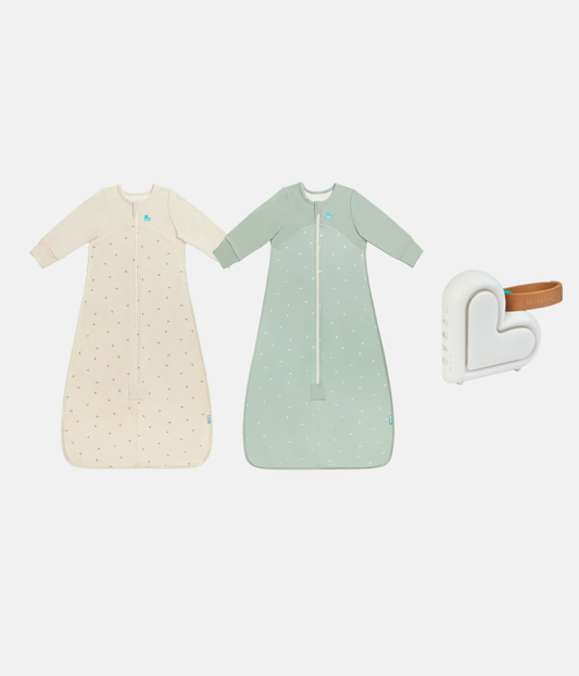 Sleep Bag Sleep Machine Bundle | 1.5 TOG | Olive Twigs | Oatmeal Twigs