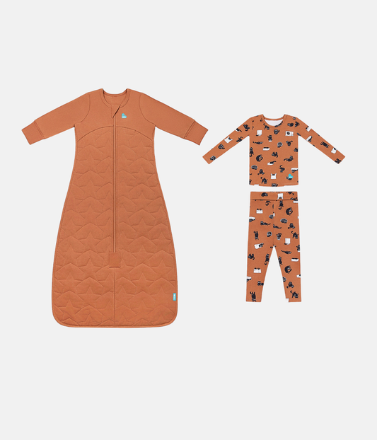 Sleep Bag & Pj Bundle | 2.5 TOG | Hazel | Black Cat
