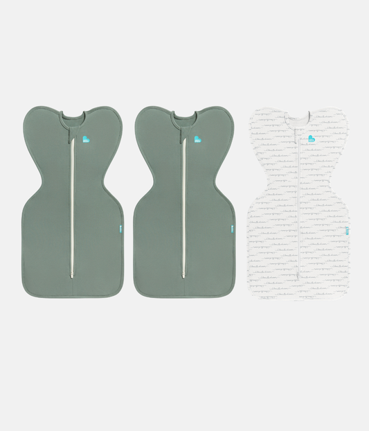 Swaddle Up Starter Bundle | 1.0 TOG | Deep Olive 2 | White Dreamer