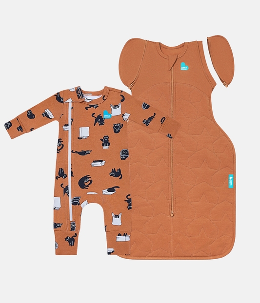 Transition Bag & Romper Bundle | 2.5 TOG | Hazel | Black Cat