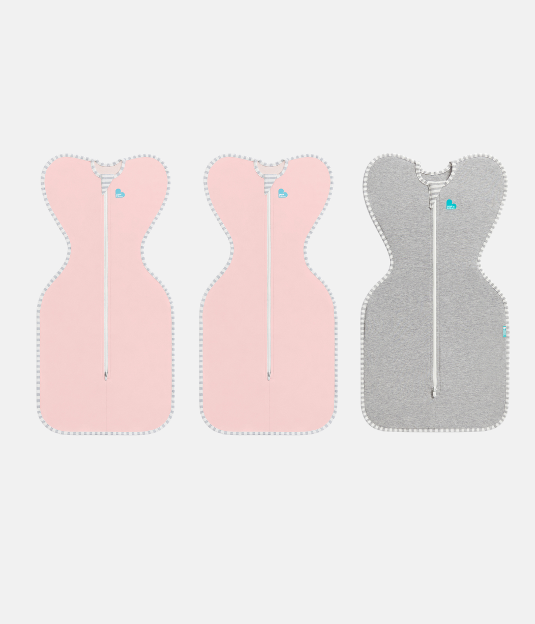 Swaddle Up Starter Bundle | 1.0 TOG | Dusty Pink 2 | Gray