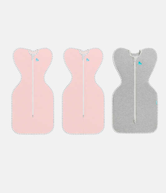 Swaddle Up Starter Bundle | 1.0 TOG | Dusty Pink 2 | Gray