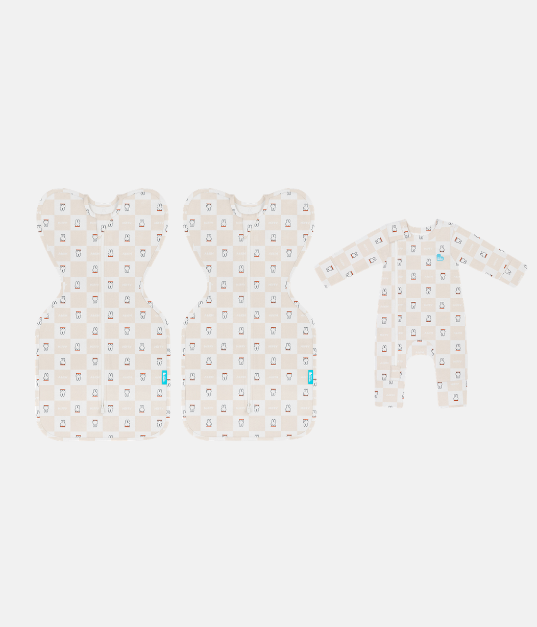 Newborn Essential Miffy Gift Bundle | 1.0 TOG | Swaddle 2 | Romper | Birch