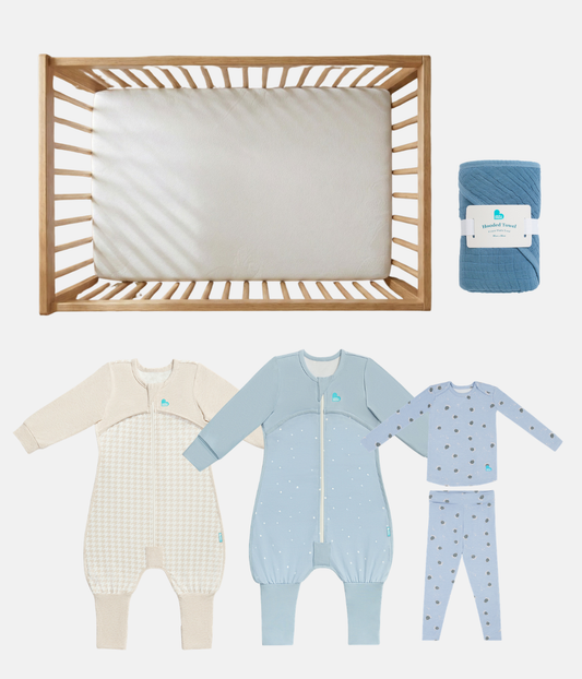 Ultimate Toddler Mattress Gift Bundle | Mattress | Sleep Suit | Towel | Blue