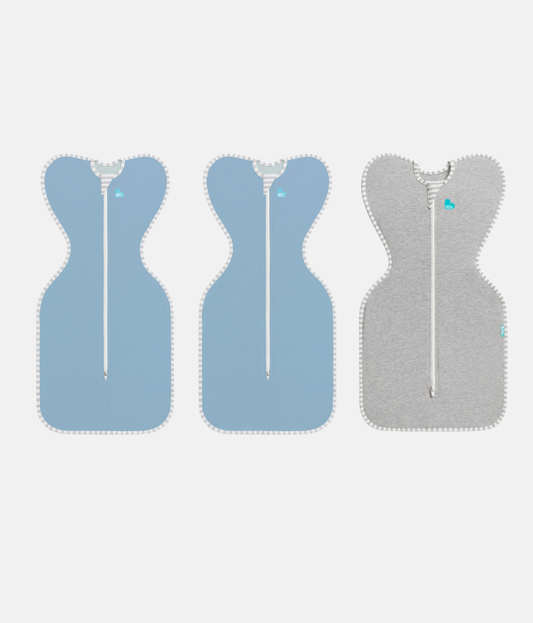 Swaddle Up Starter Bundle | 1.0 TOG | Dusty Blue 2 | Gray