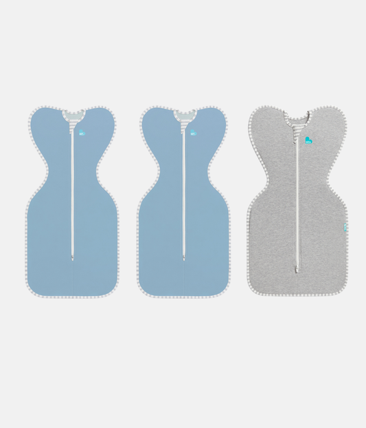 Swaddle Up Starter Bundle | 1.0 TOG | Dusty Blue 2 | Gray