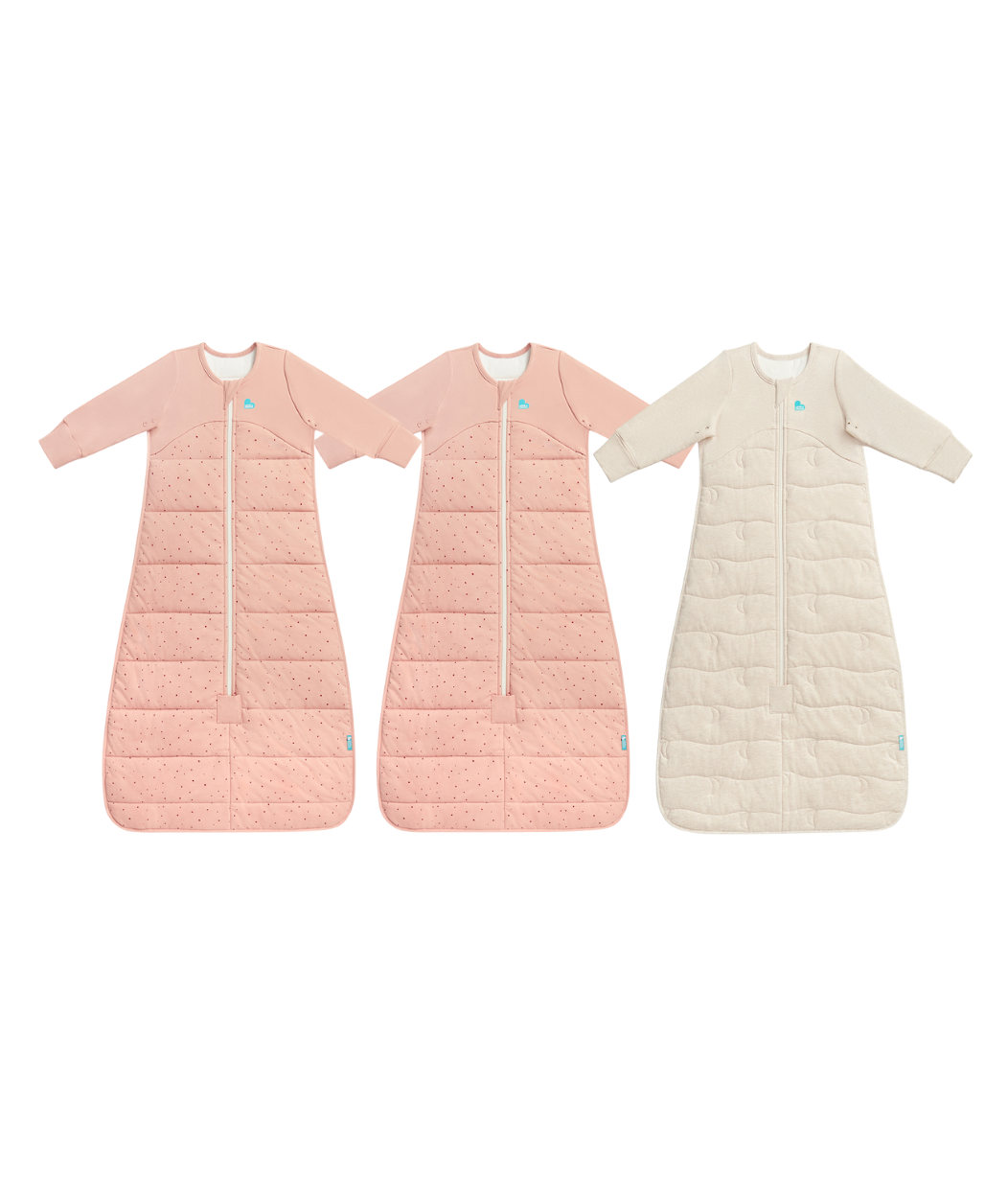Sleep Bag Bundle | 2.5 TOG | 3.5 TOG | Rose Pebbles | Oatmeal Moon