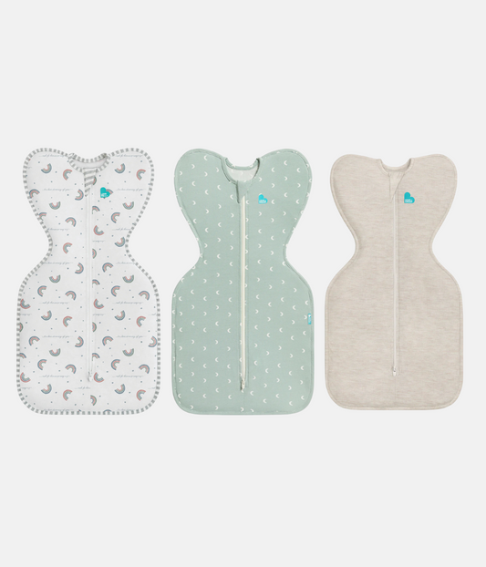 Swaddle Up Starter Bundle | 1.0 TOG | White Rainbow Dream | Olive Moon | Oat