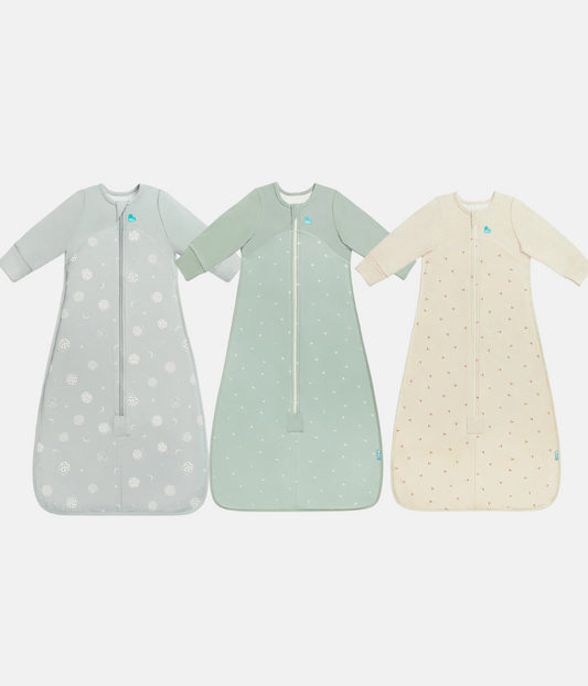 Sleep Bag Bundle 1.0 | 1.5 TOG | Olive Little Dreamer | Olive Twigs | Pink Eclipse