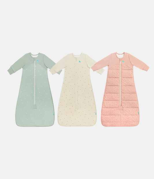 Sleep Bag Bundle | 1.5 | 2.5 TOG | Olive Twigs | Oatmeal Twigs | Rose Pebbles