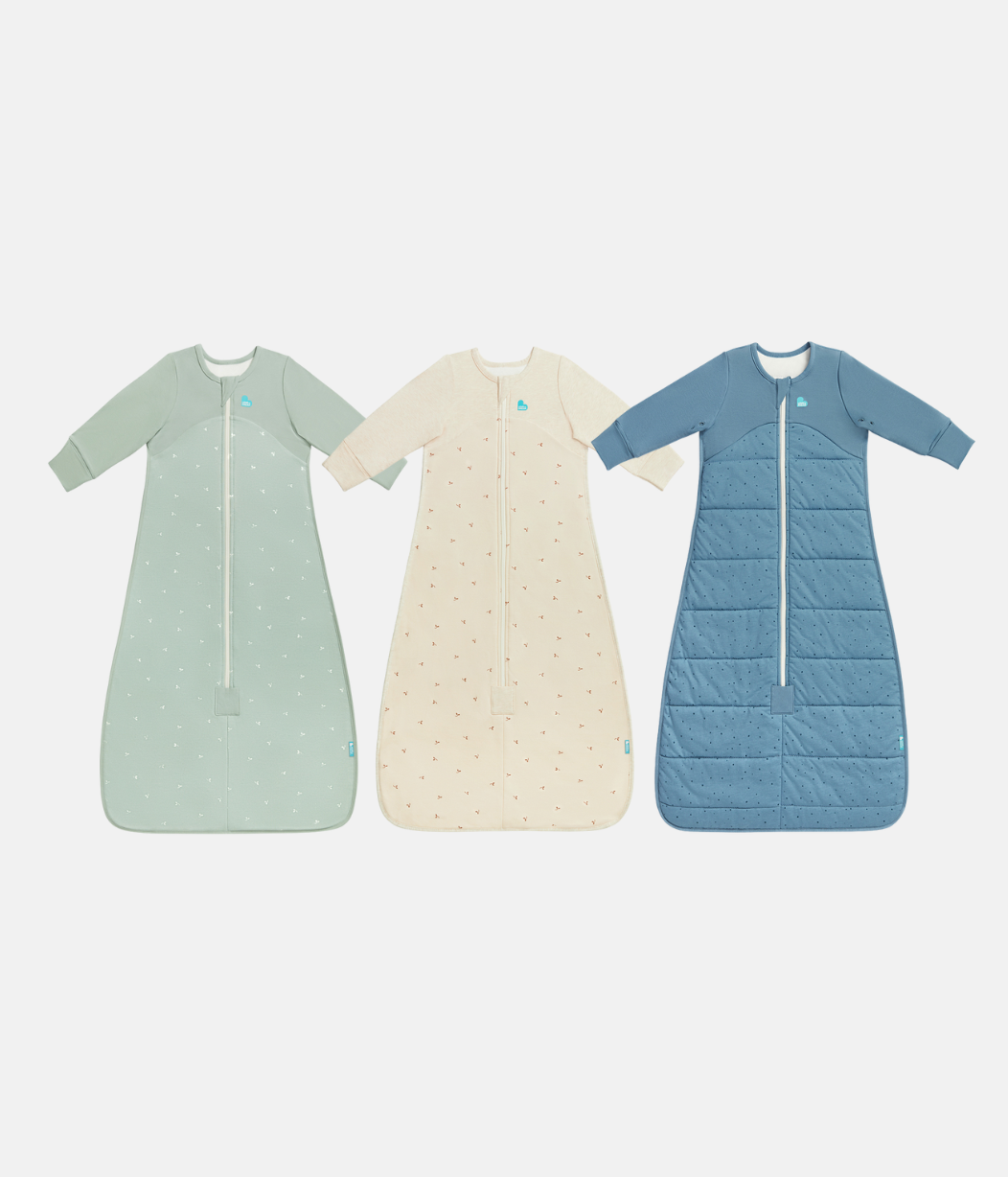 Sleep Bag Bundle | 1.5 | 2.5 TOG | Olive Twigs | Oatmeal Twigs | Storm Blue Pebbles