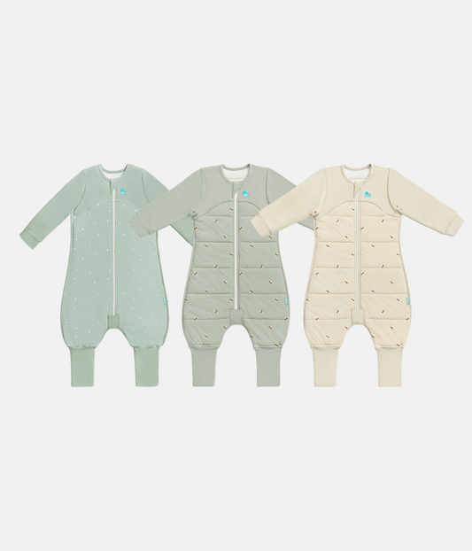 Sleep Suit Bundle | 1.5 | 2.5 TOG | Olive Twigs | Olive Bees | Oatmeal Bees