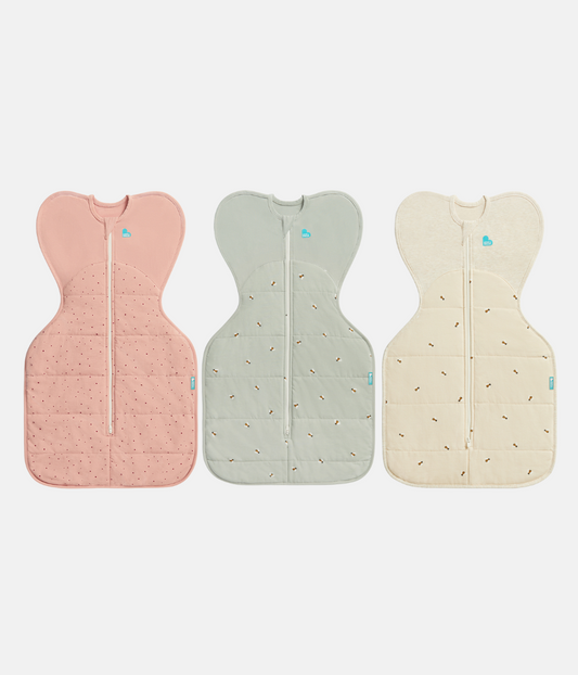Swaddle Up Starter Bundle | 2.5 TOG | Rose Pebbles | Olive Bees | Oatmeal Bees