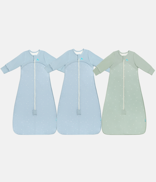 Sleep Bag Bundle | 1.0 TOG | 1.5 TOG | Powder Blue Twinkle 2 | Olive Twigs