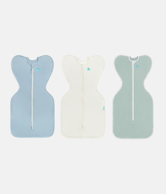 Swaddle Up Starter Bundle | 0.2 TOG | Soft Blue | Breton Stripe | Olive