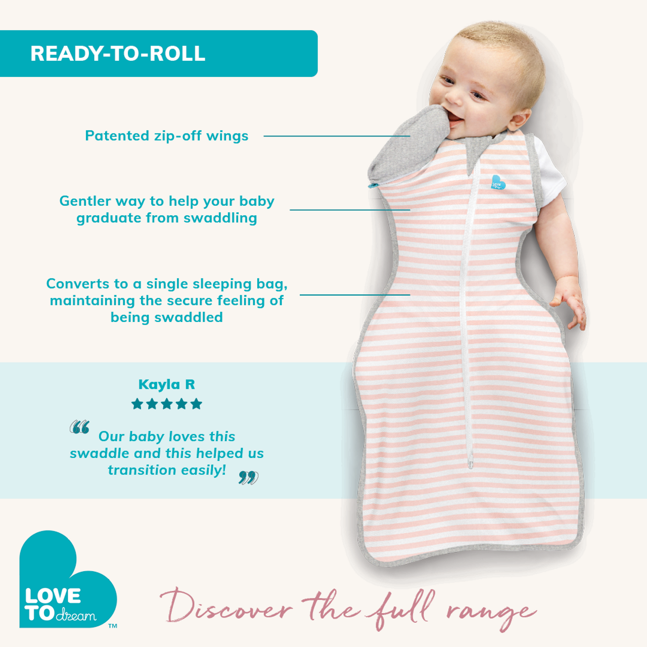 Swaddle Up™ Transition Bag Original 1.0 TOG Sweet Dreams Denim