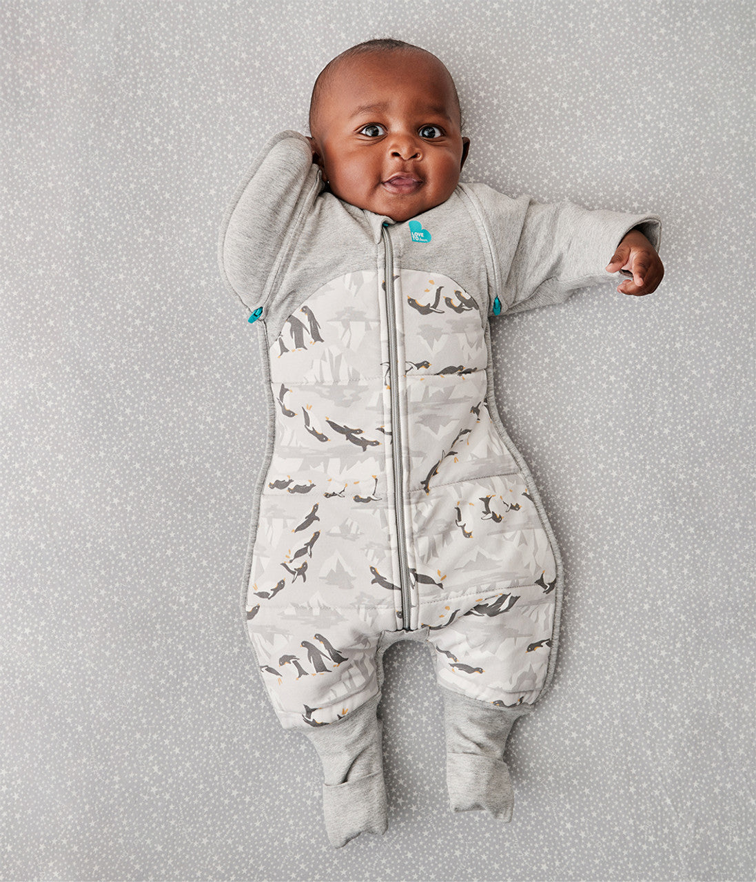 Swaddle Up™ Transition Suit Extra Warm 3.5 TOG Penguin Parade Gray