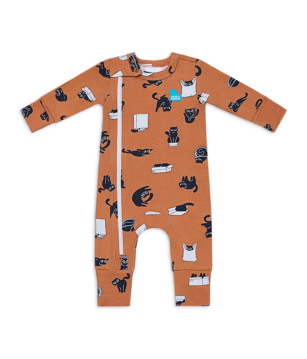 Romper Snug Fit Viscose from Bamboo Hazel Black Cat Moods