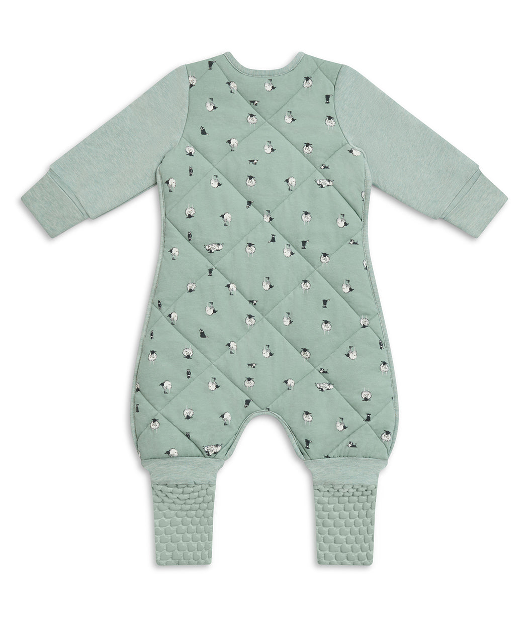 Sleep Suit Long Sleeve 2.5 TOG Organic Cotton/Merino Wool Olive Lamb's Best Friend