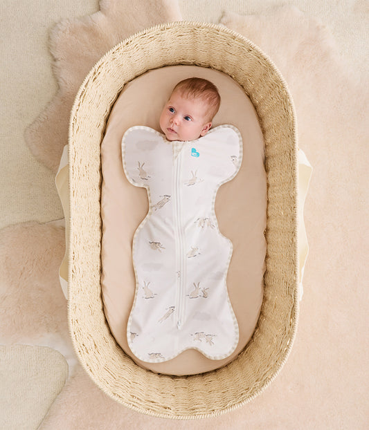 Swaddle Up™ 1.0 TOG Cotton White Cloud Bunnies