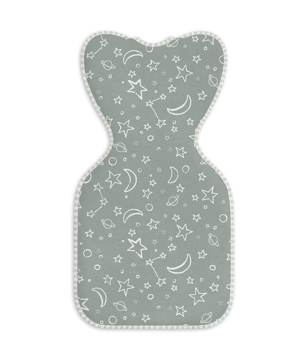 Swaddle Up™ 1.0 TOG (68-75°F) Olive Stars & Moon Viscose from Bamboo