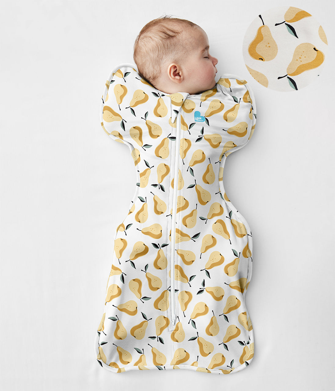 Swaddle Up™ Original 1.0 TOG Pear Print Ochre (Designer Collection)