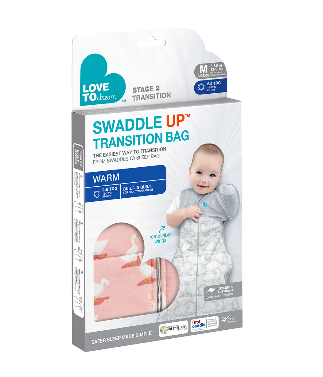 Swaddle Up™ Transition Bag Warm 2.5 TOG Silly Goose Pink