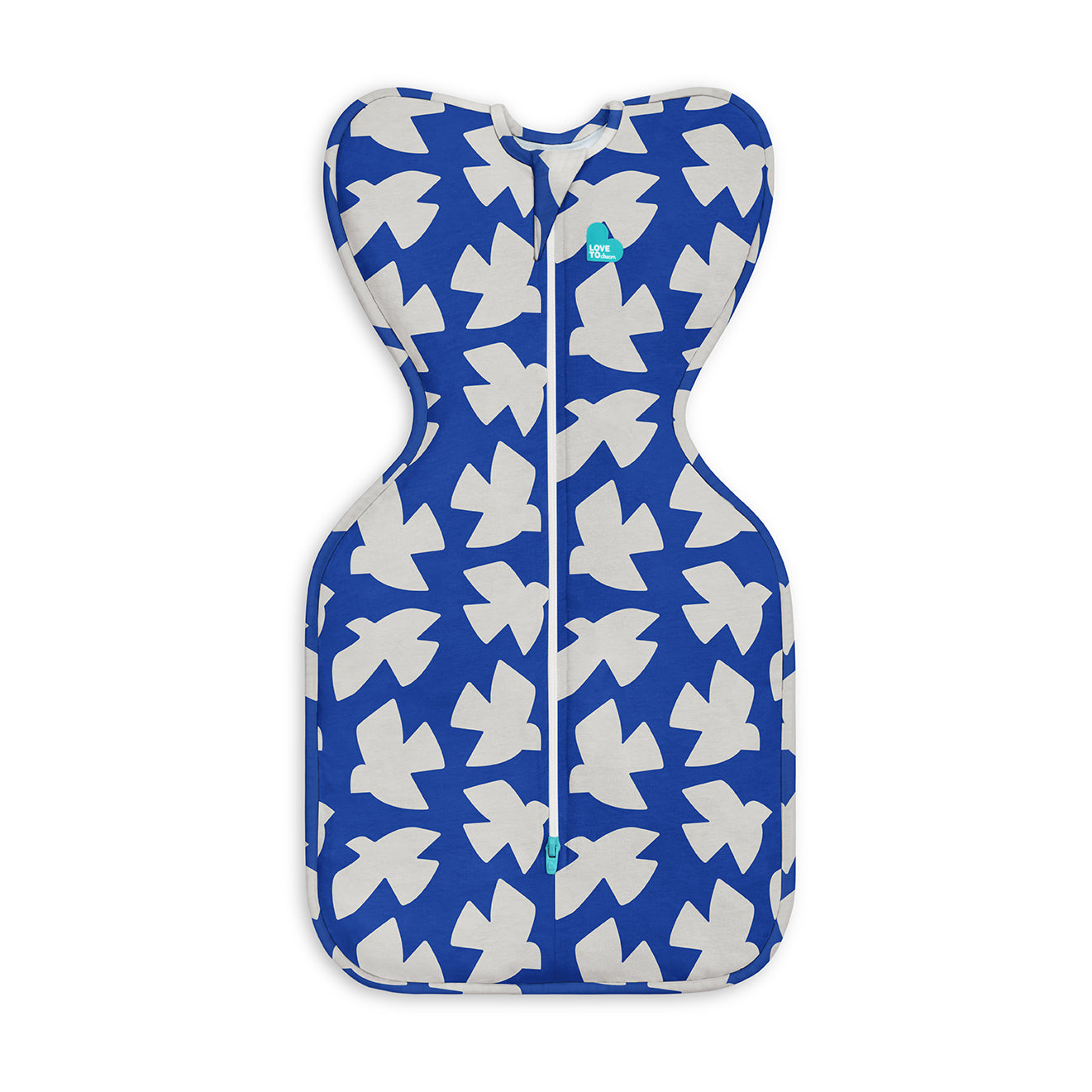 Swaddle Up™ 1.0 TOG (68-75°F) Cobalt Paperbirds Original Cotton