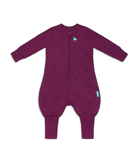 Sleep Suit Long Sleeve 2.5 TOG Quilted Cotton Plum Starturn Quilted