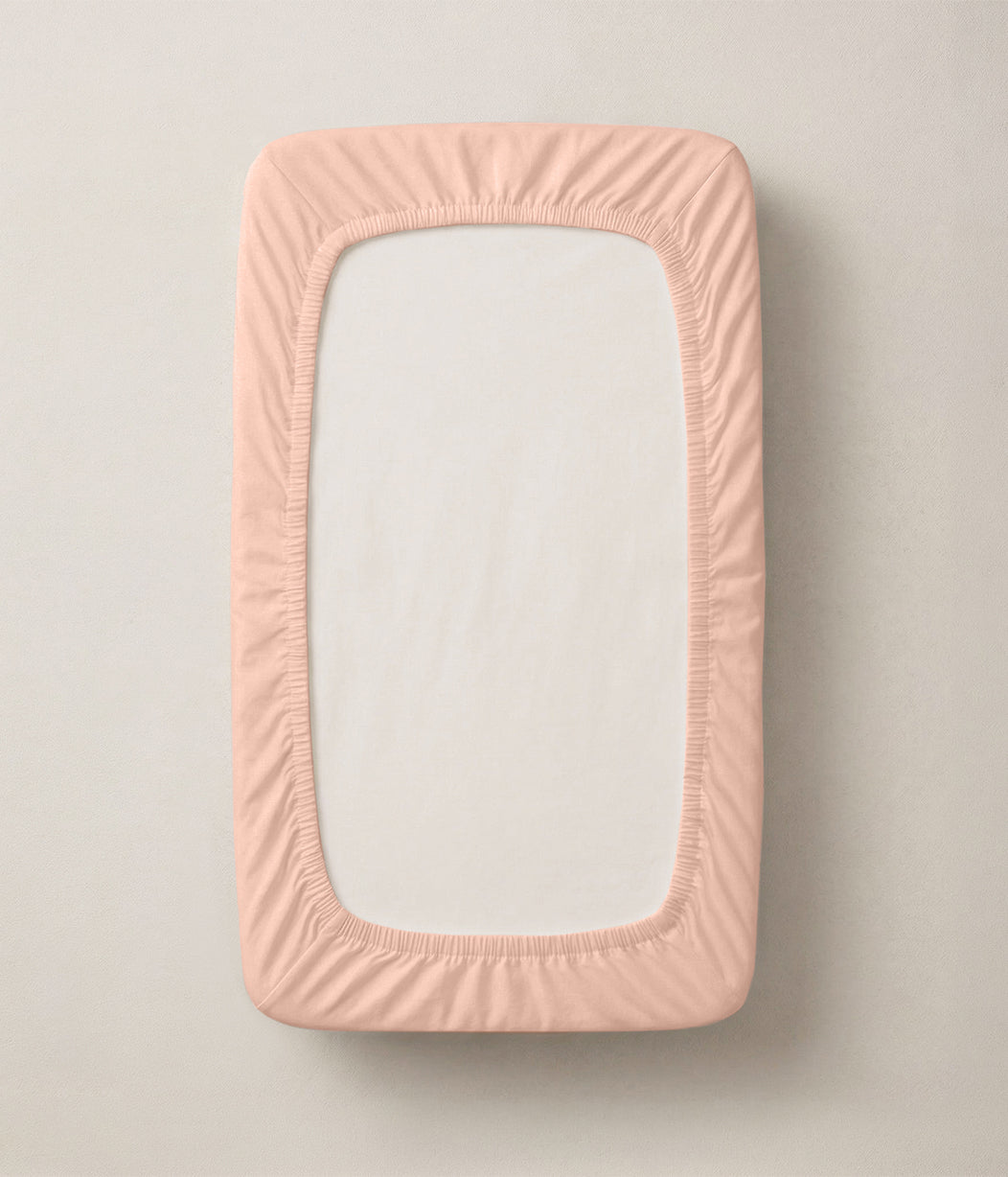 HushDry™ 2-in-1 Waterproof Fitted Bedside Crib Sheet Viscose from Bamboo Blush