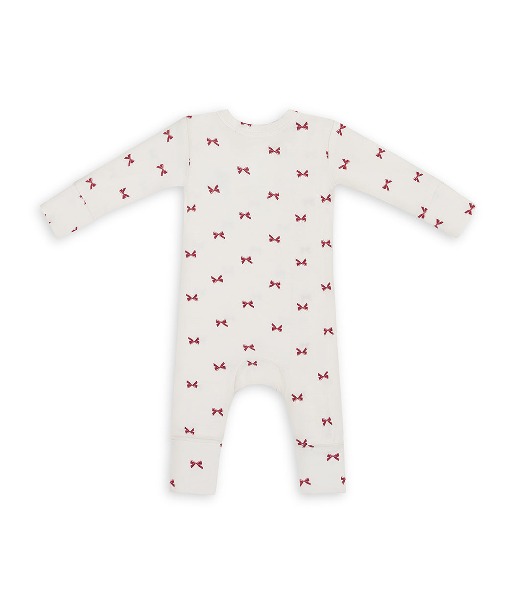 Romper Snug Fit Viscose from Bamboo Cream Bows