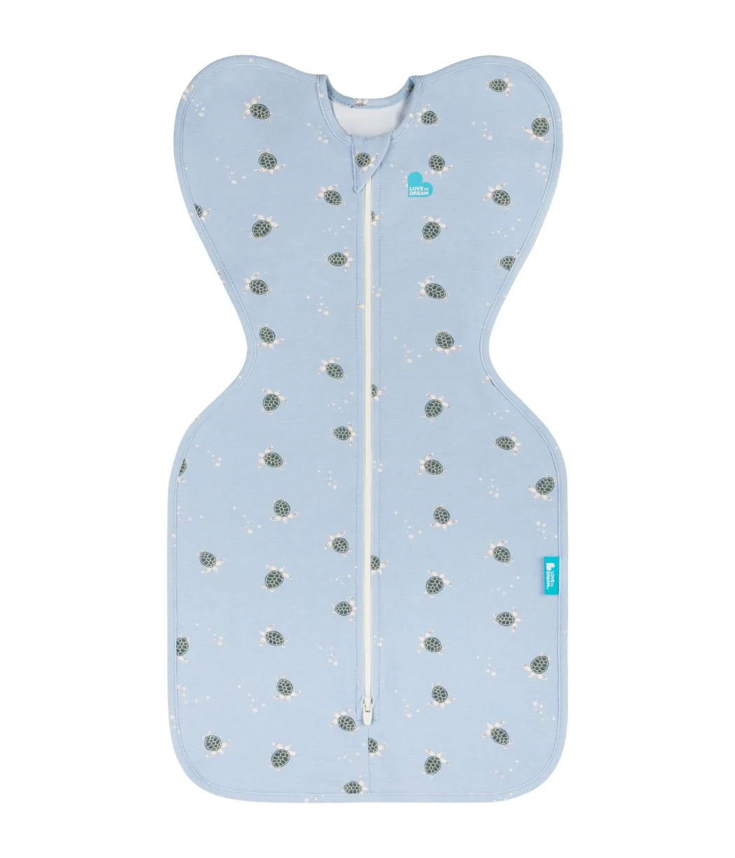 Swaddle Up & Romper Bundle | 1.0 TOG | Bamboo | Blue Turtally