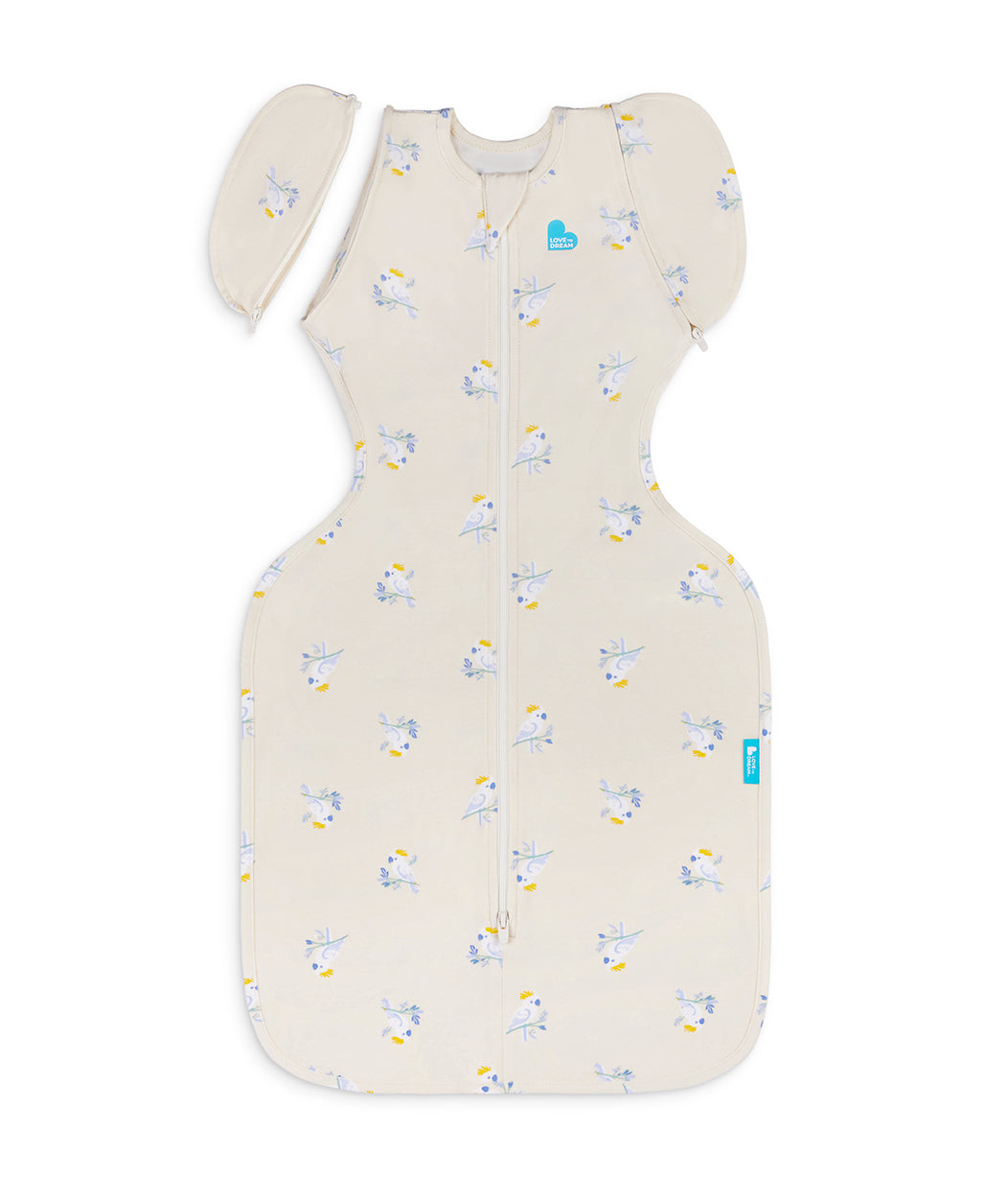 Swaddle Up™ 2-in-1 Transition Bag 1.0 TOG Cotton Cream Cockatoos