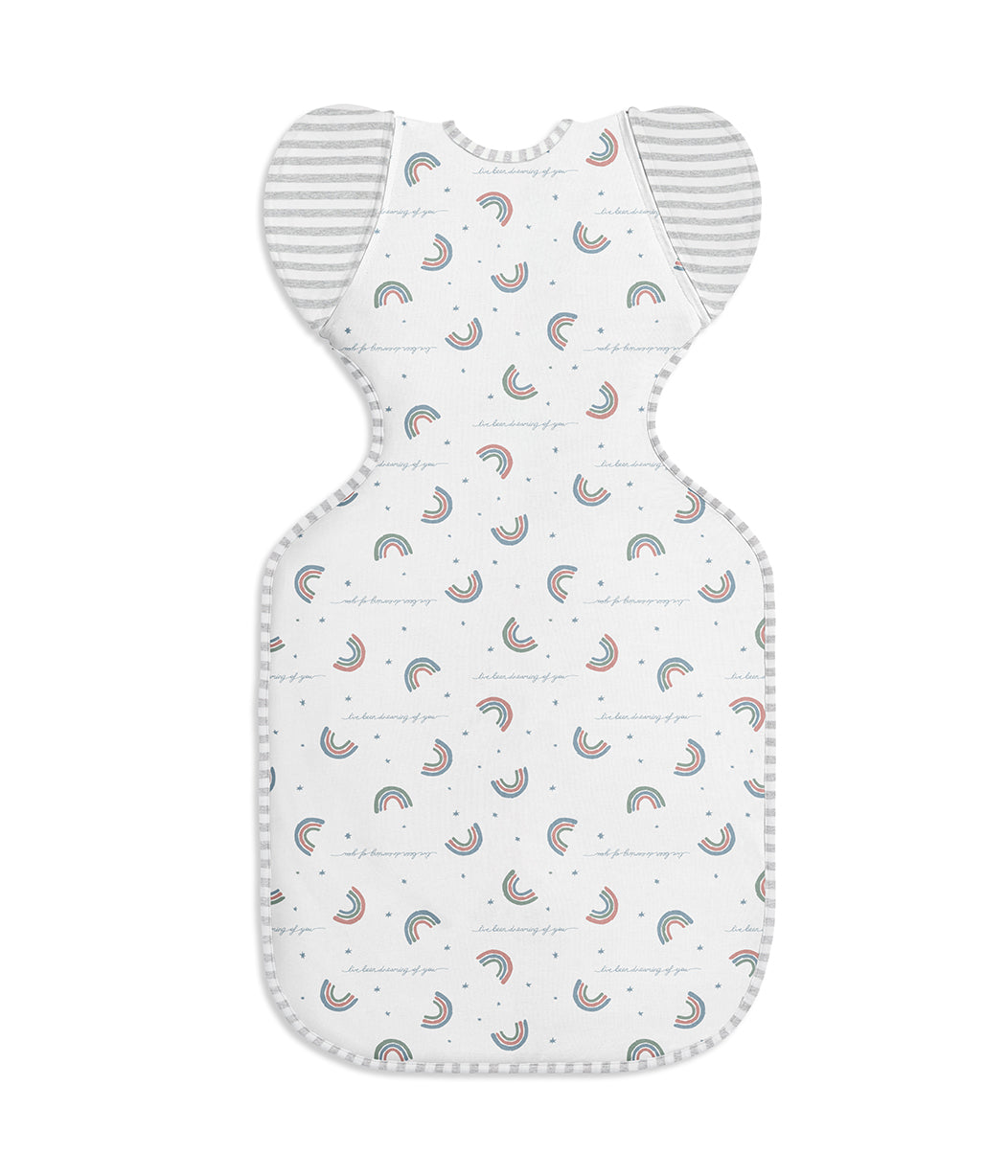 Swaddle Up™ Transition Bag 1.0 TOG (68-75°F) White Rainbow Dream Original Cotton