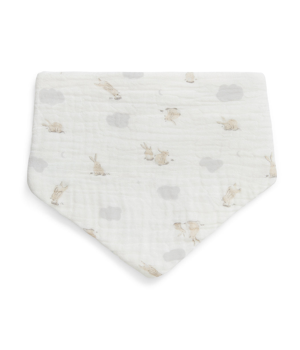 Bib 2 Pack Cotton White Mini Cloud Bunnies