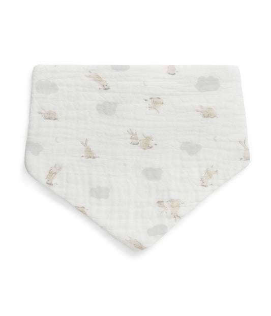 Bib 2 Pack Cotton White Mini Cloud Bunnies