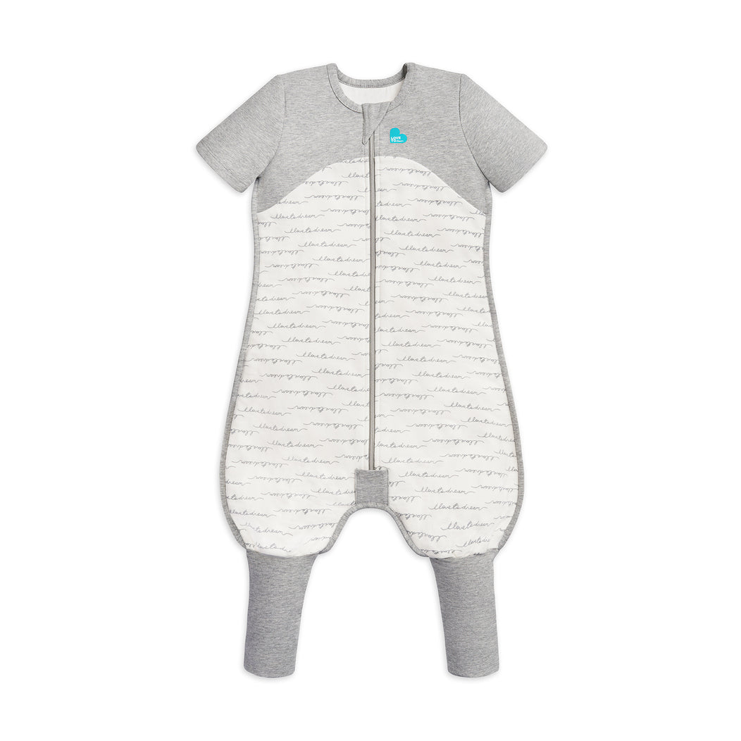 Sleep Suit Short Sleeve 1.0 TOG (68-75°F) White Dreamer Organic Cotton Fleece