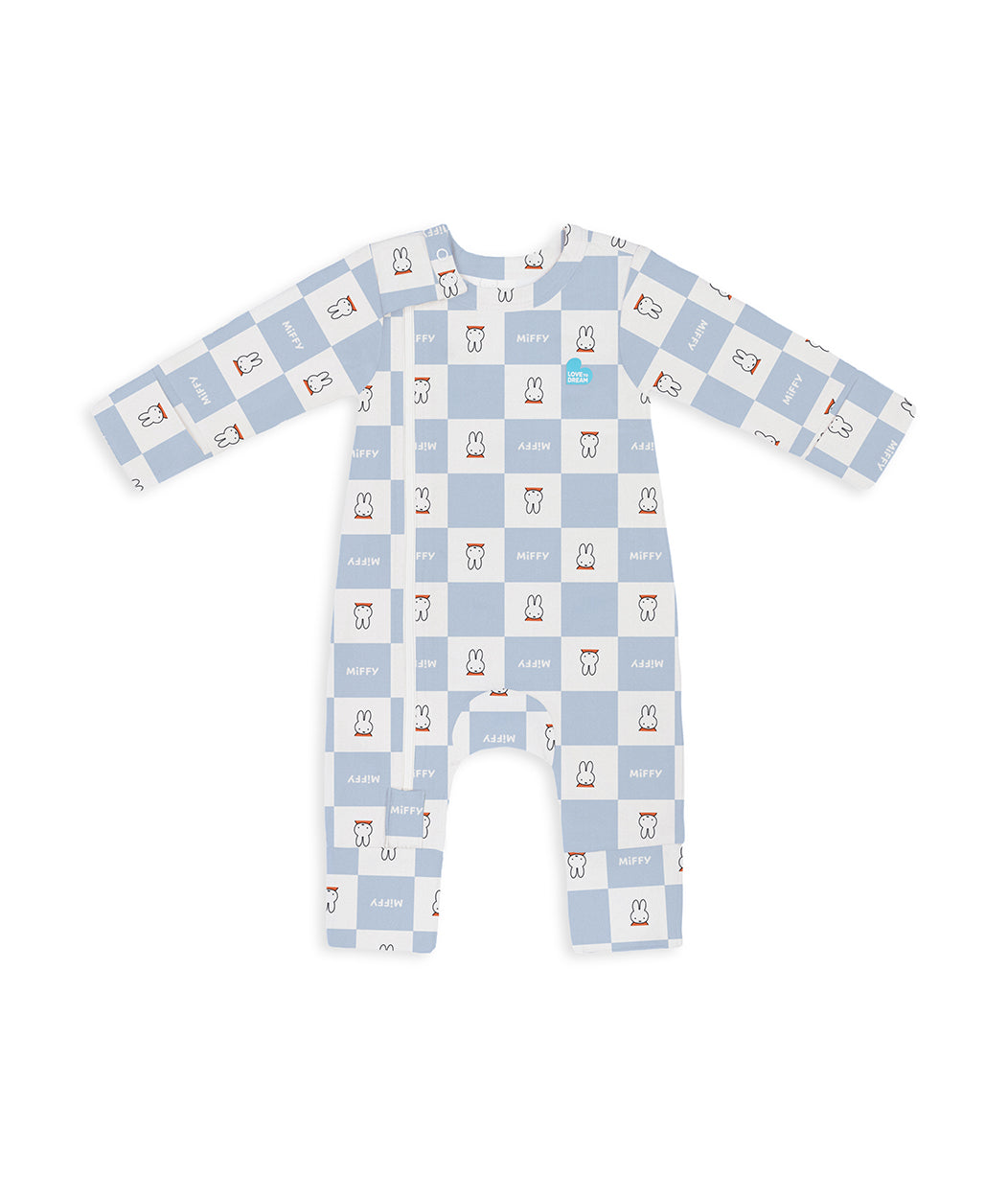 Romper Snug Fit Viscose from Bamboo Blue Miffy Checker