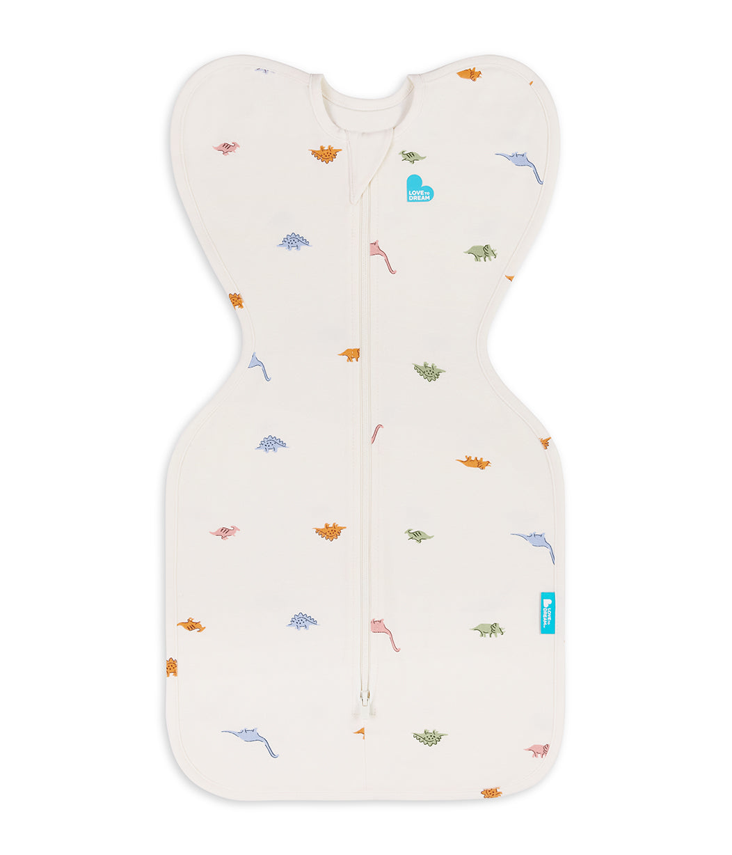 depot schlafsack dino Swaddle Up 1.0 TOG Cotton Cream Dino Snore Newborn (5-8.5lbs)