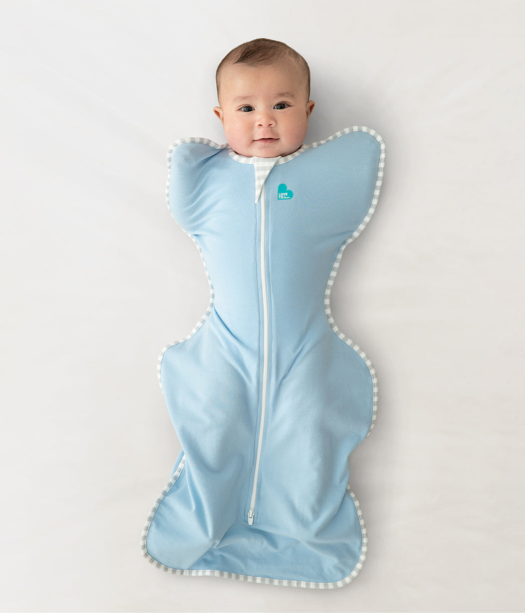 Swaddle Up™ 0.2 TOG (75-81°F) Light Blue Cotton