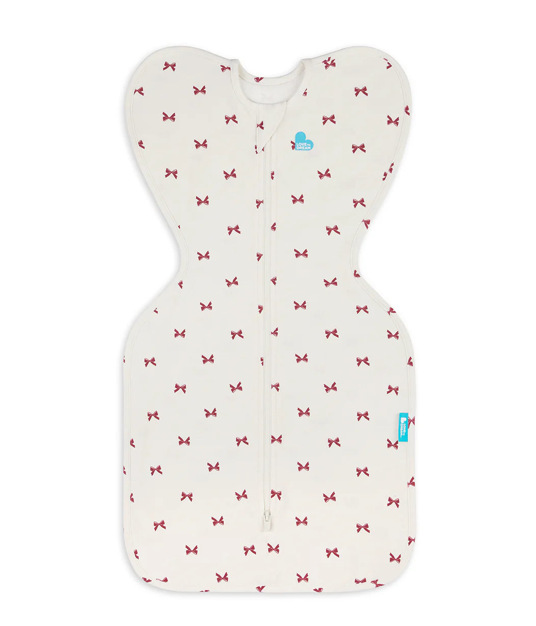 Swaddle Up & Romper Bundle | 1.0 TOG | Bamboo | Cream Bows