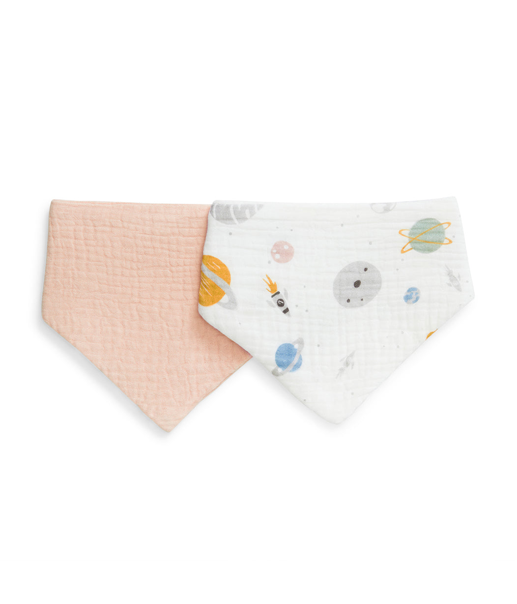 Bib 2 Pack Cotton Blush Rocket