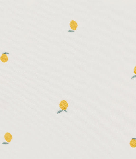 Bodysuit Short Sleeve Snug Fit Viscose from Bamboo Cream Lemons