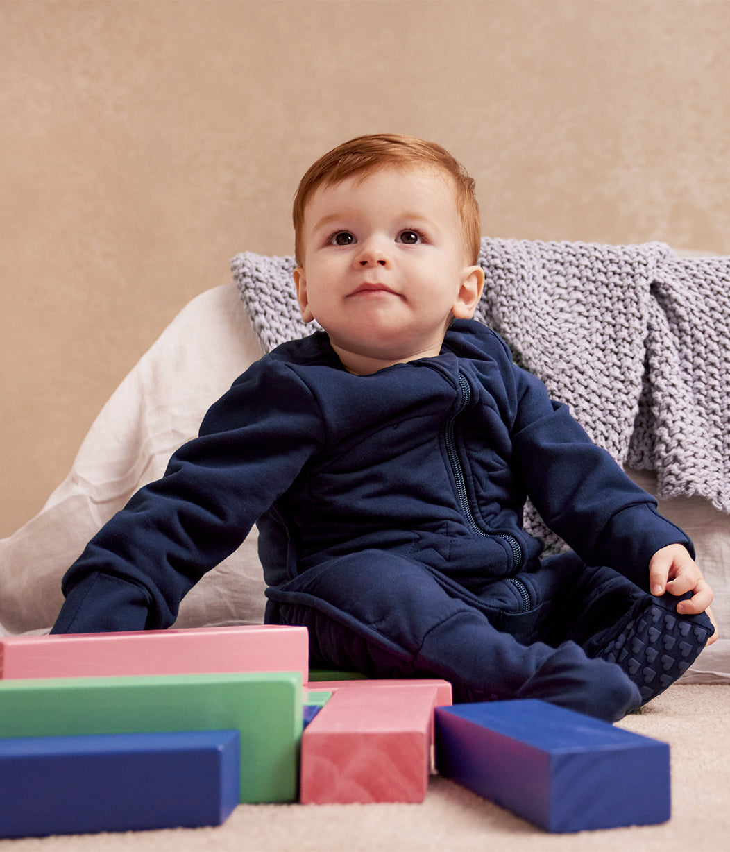 Sleep Suit Long Sleeve 3.5 TOG Quilted Cotton Navy Star Quilting